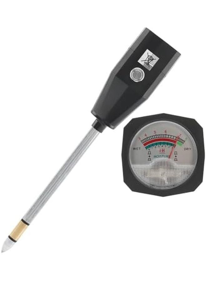 Compact Soil pH Meter with Moisture Indicator 15cm for Garden Plants - Image 1