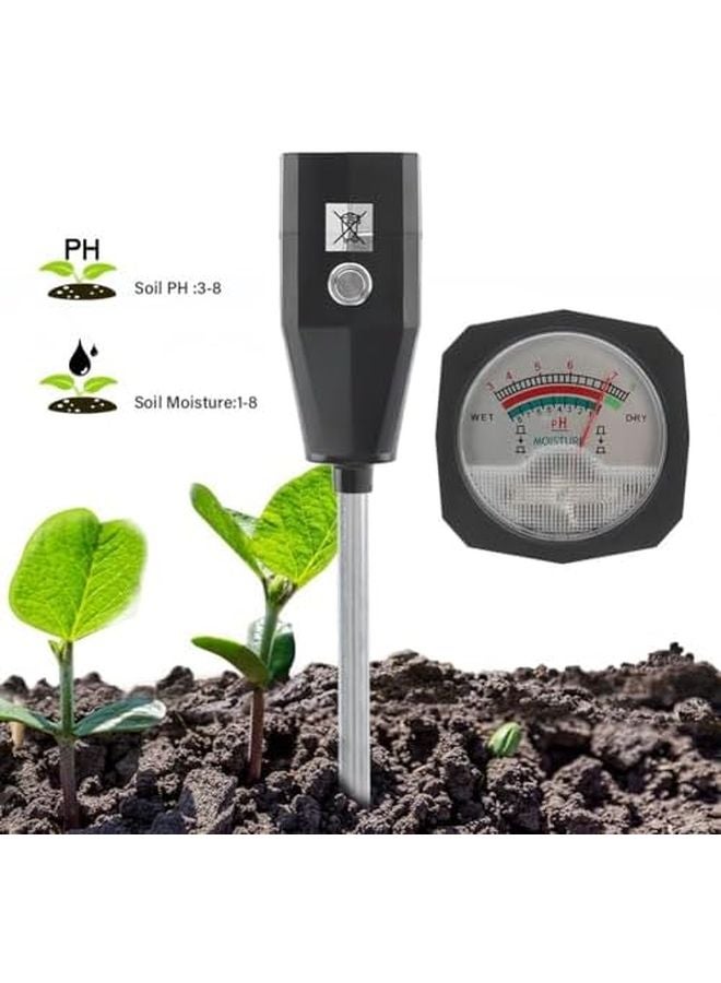 Compact Soil pH Meter with Moisture Indicator 15cm for Garden Plants - Image 5