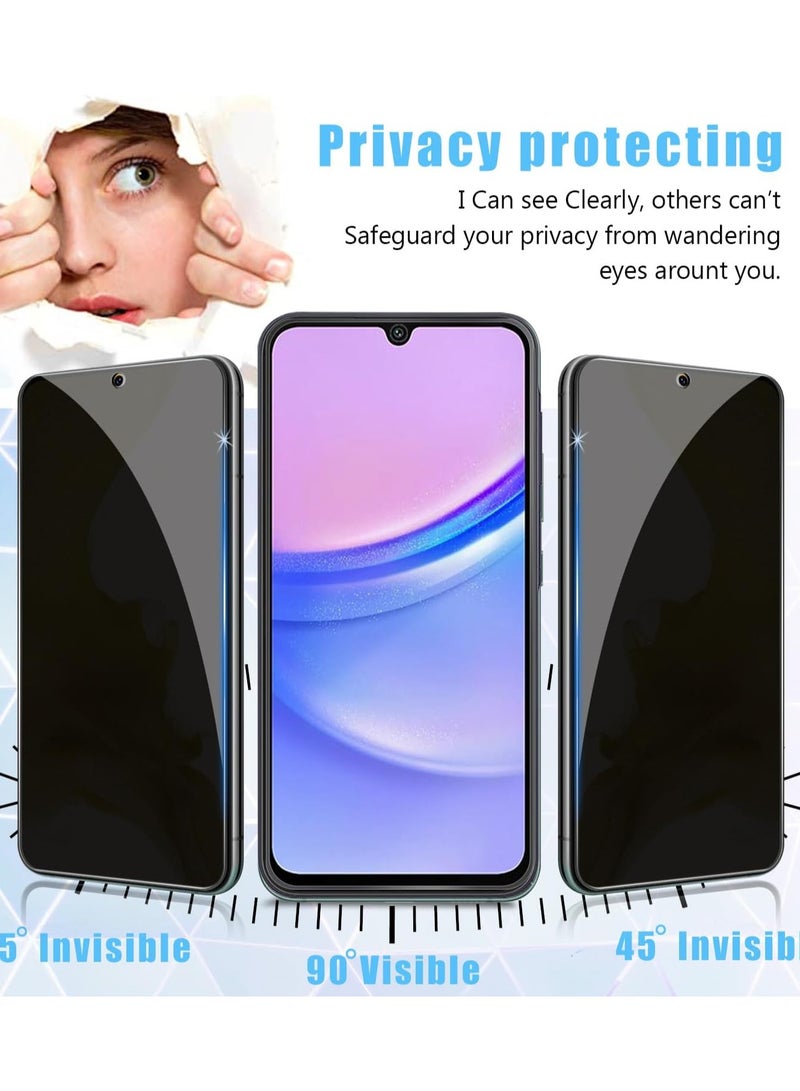 2 in 1 Privacy Screen Protector and Camera Lens Protector for Samsung Galaxy A16, Double Shatterproof Anti-Spy Tempered Glass Film, Private Protection, [Anti-Scratch][9H Hardness].  - Image 3