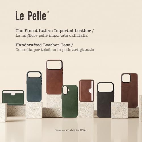 Le Pelle Handcrafted Premium Italian Leather Case for iPhone 17 Builtin Camera Control Compatible with Magsafe TwoTone Effect with Unique Patina Over Time Cocoa Brown - Image 3