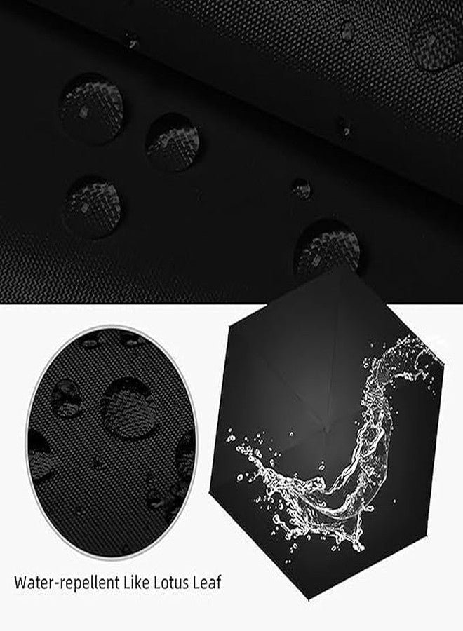 BEMOX Travel Mini Folding Compact Umbrella with Case, Manual Open 6 Ribs Lightweight Portable, Small Sun & Rain Pocket Umbrella for Girls and Women- Use in Rain & Summer (Black) - Image 3