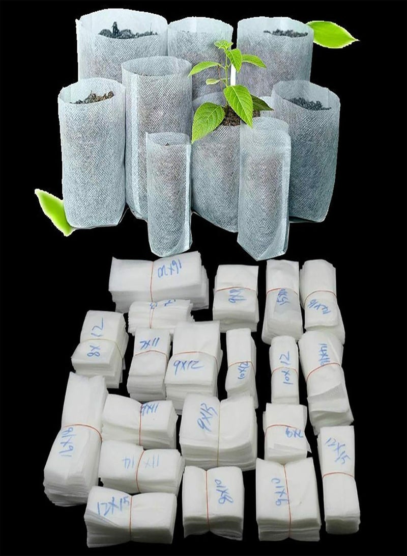 GGOOT Seeds Starter Bags Small, Non-Woven Nursery Plant Grow Bags, Fabric Seedlings Bags Pots Pouch for Plants Seedings Clones Home Garden Supply 7cm x 11cm - Image 2