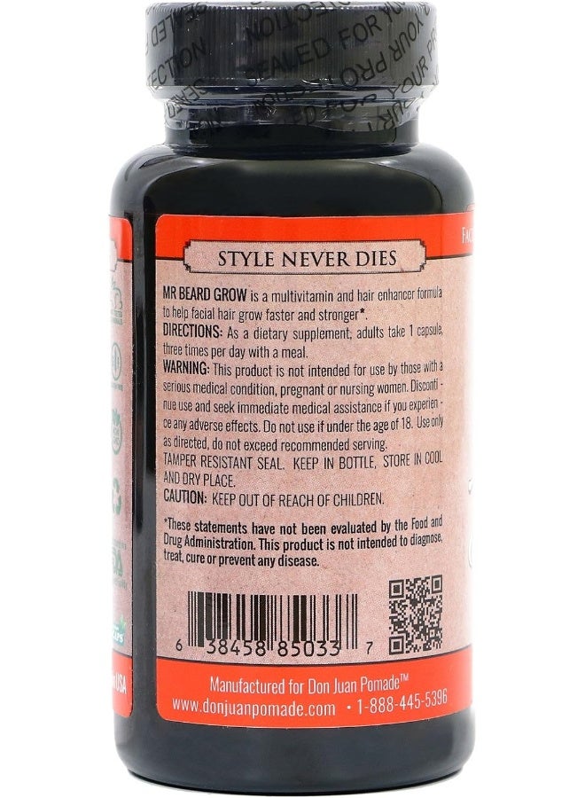 Don Juan Mr. Beard Grow 5000 mcg Biotin Veggie V-Capsules, 90 Count - Image 2