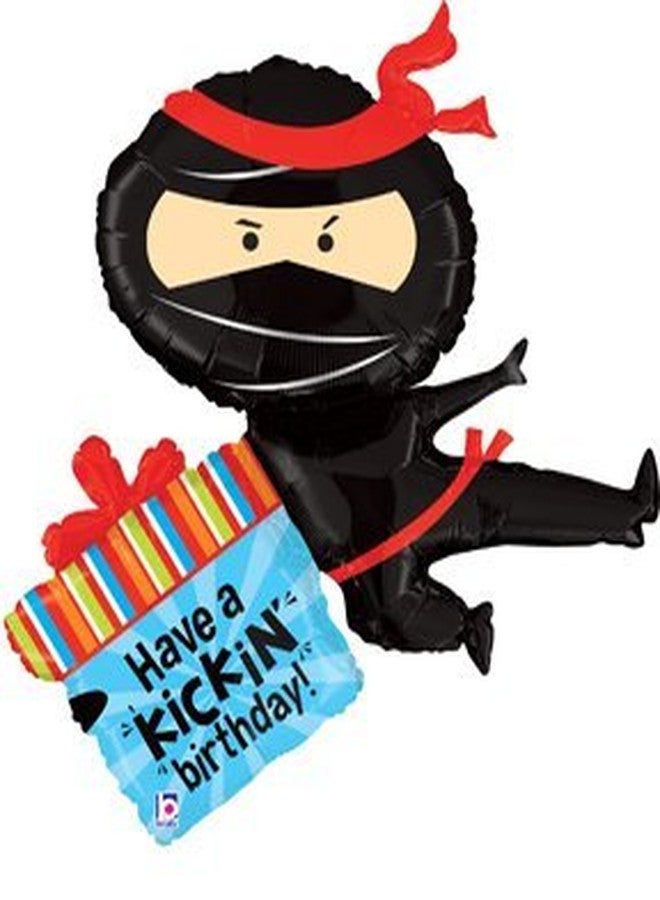 منتجات ماي فلاور بالون جديد مقاس 38 بوصة بتصميم نينجا فويل، هدايا مثالية لحفلات أعياد الميلاد - Image 1
