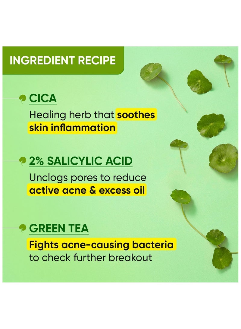 Dot & Key Cica 2% Salicylic Acid Face Wash for Oily, Acne Prone Skin, With Green Tea Acne Clearing Sulphate Free Face Wash for Men & Women 100 ml - Image 5