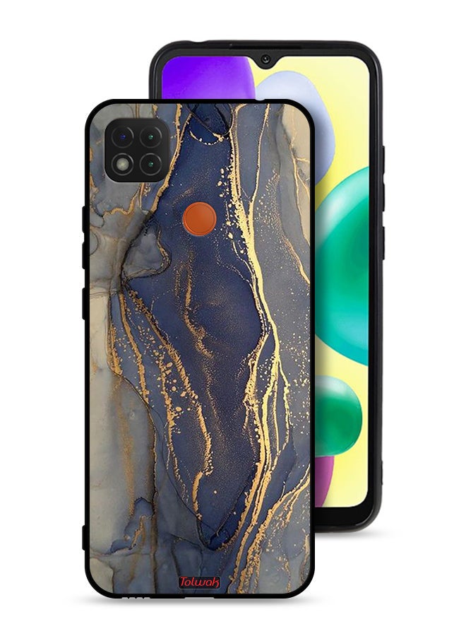 Tolwak Xiaomi Redmi 10A Protective Case Cover Gliter Marble Pattern - Image 1