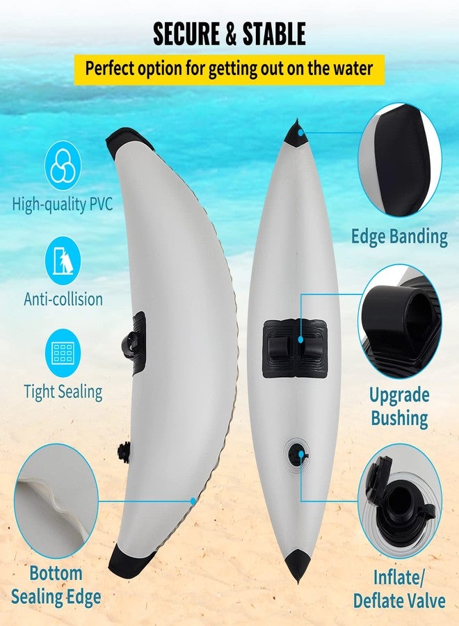 VEVOR Kayak Stabilizers, 2 PCS, PVC Inflatable Kayak Outrigger Float with Sidekick Arms Rod, Standing Float Stabilizer System Kit for Kayaks, Canoes, Fishing Boats - Image 3