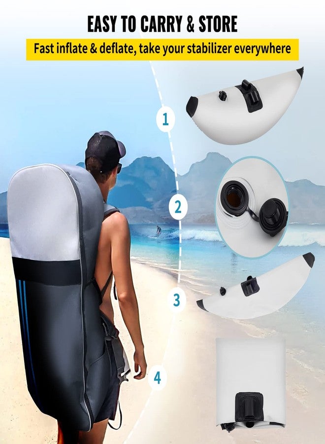 VEVOR Kayak Stabilizers, 2 PCS, PVC Inflatable Kayak Outrigger Float with Sidekick Arms Rod, Standing Float Stabilizer System Kit for Kayaks, Canoes, Fishing Boats - Image 4