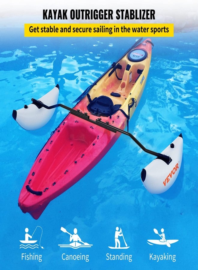 VEVOR Kayak Stabilizers, 2 PCS, PVC Inflatable Kayak Outrigger Float with Sidekick Arms Rod, Standing Float Stabilizer System Kit for Kayaks, Canoes, Fishing Boats - Image 2
