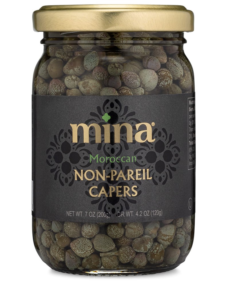 Mina Capers Non Pareil 7 oz, Perfect Mediterranean Seasoning or Garnish, Moroccan Capers Jar, Made with only Capers, Water, Vinegar and Sea Salt, Non GMO, Keto, Vegan, Gluten Free - Image 1