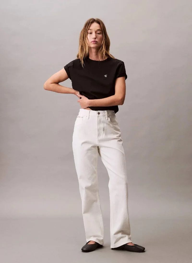 Calvin Klein Jeans Black Jersey T-Shirt for Women | Best Price UAE