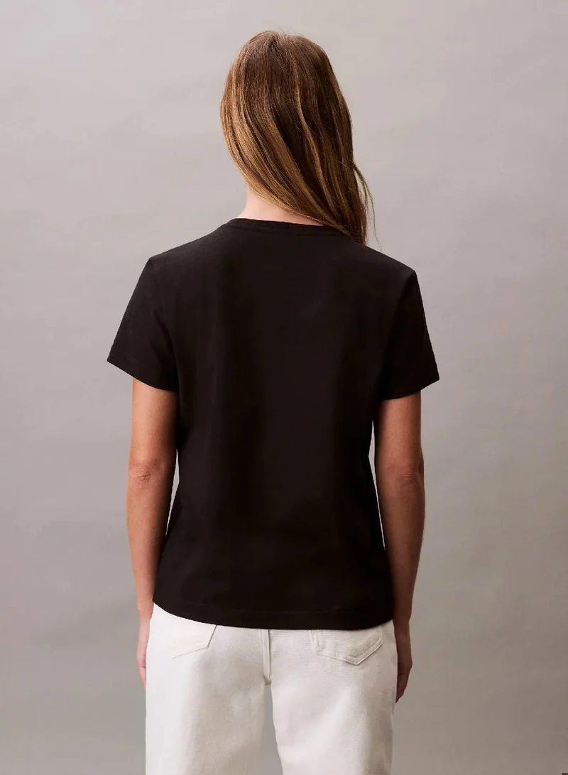 Calvin Klein Jeans Black Jersey T-Shirt for Women | Best Price UAE