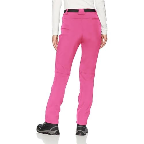 BenBoy Women's Outdoor Waterproof Windproof Fleece Slim Cargo Snow Ski Hiking Pants,Pink Large - Image 2