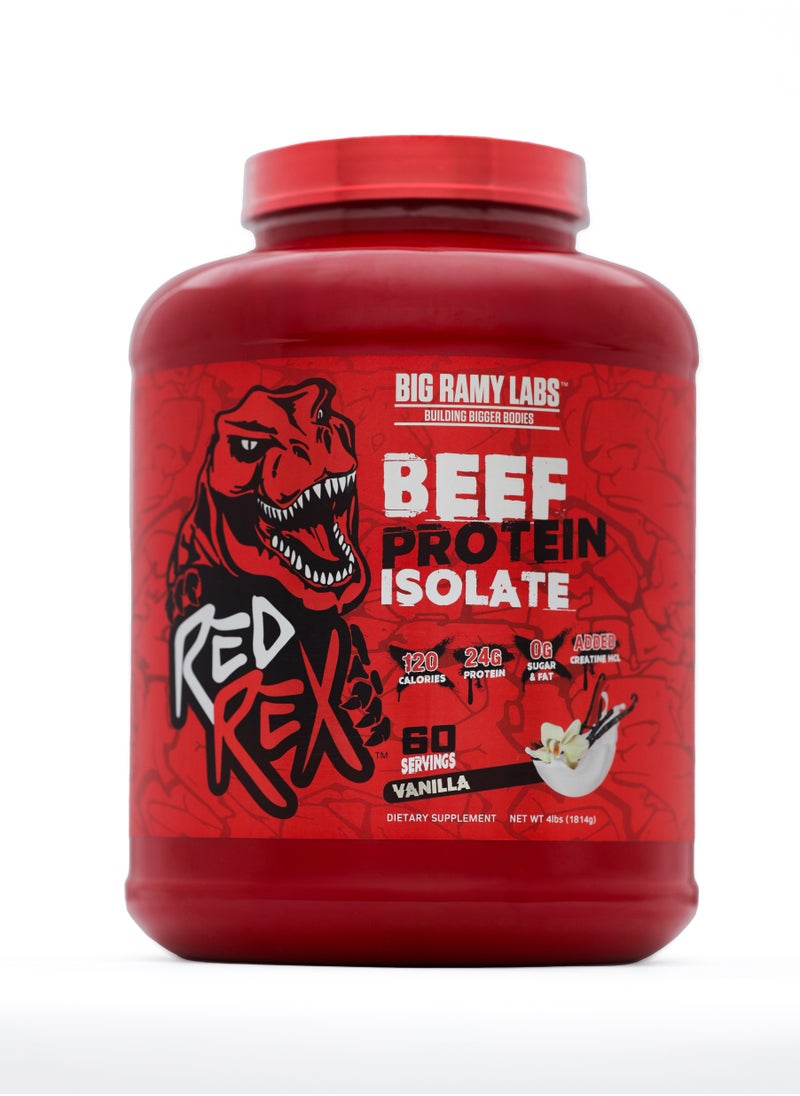 RED REX REDREX -BEEF PROTEIN ISOLATE - VANILLA - 1.814 kg  - Image 1