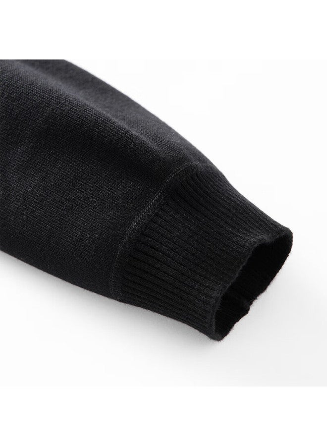 GENIOLAMODE Geniolamode Senma Group Turtleneck Sweater, Men's Inner Wear, Warm Base Layer, Knitted Sweater, Men's Wool Clothing, Black, M  - Image 3