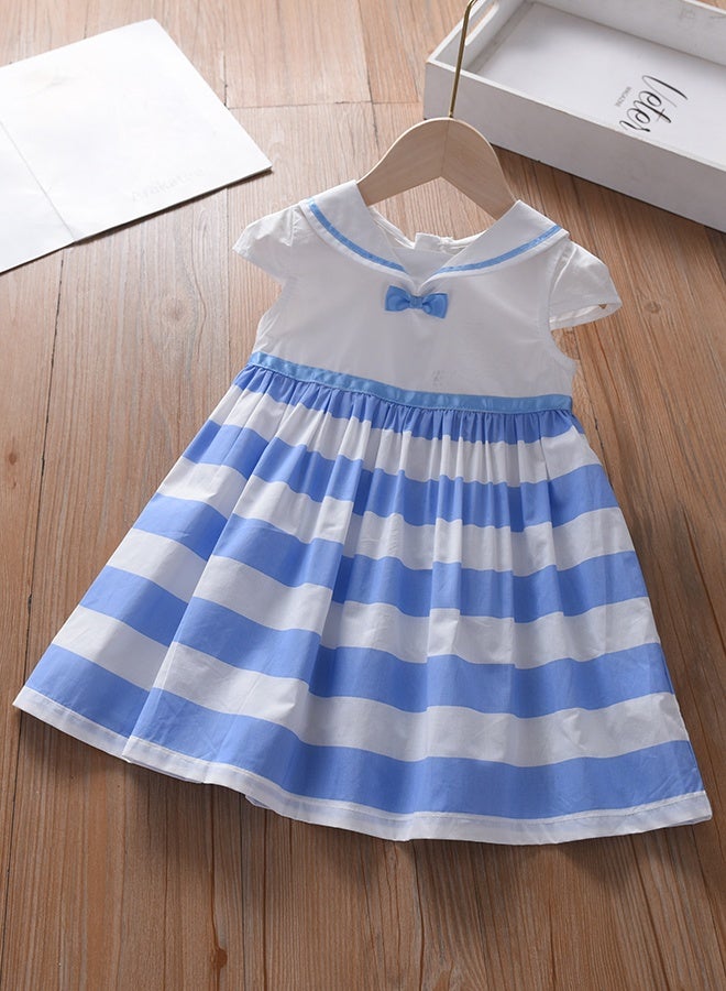 KUYEEBEAR Girls Short Sleeve Striped Dress - Image 1
