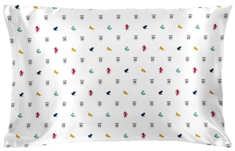 Jay Franco Satin Pillowcase - Standard Size 20x30 Inch Silky Soft Premium Pillow Cover  White - Harry Potter - Image 1