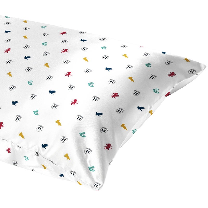 Jay Franco Satin Pillowcase - Standard Size 20x30 Inch Silky Soft Premium Pillow Cover  White - Harry Potter - Image 4