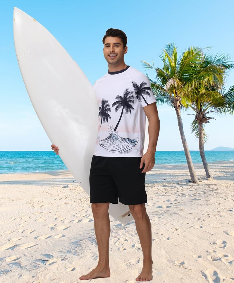 VAYAGER Men's Swim Shirts Rash Guard UPF 50+ T Shirts Quick Dry Loose Fit Water Surfing Shirt - Image 5