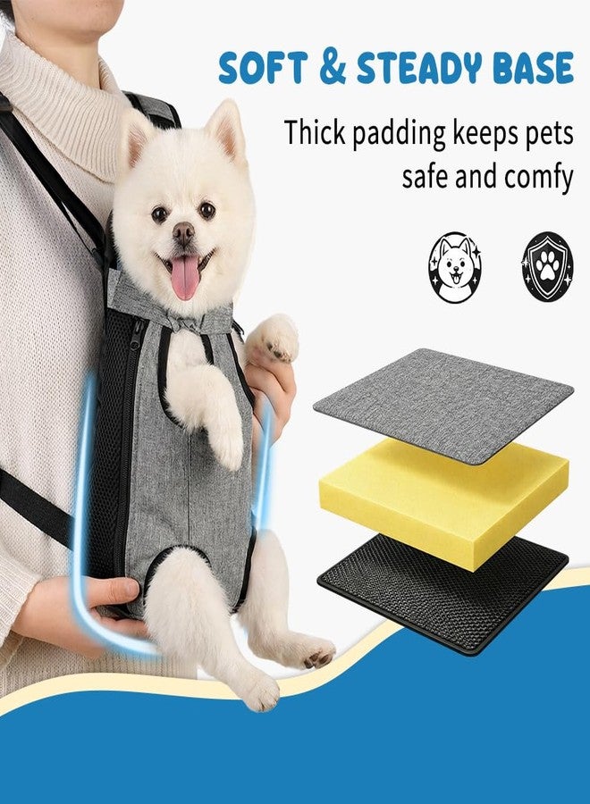 mosago Dog Backpack Carrier, Front Pocket for Essentials, Legs Out Carrying Sling Travel Bag for Small Medium Dogs 4-7 Lbs, Soft Wearable Puppy Chest Carry Backpacks for Walking/Hiking/Camping/Traveling - Image 4