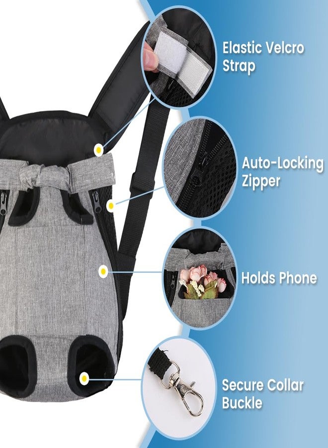 mosago Dog Backpack Carrier, Front Pocket for Essentials, Legs Out Carrying Sling Travel Bag for Small Medium Dogs 4-7 Lbs, Soft Wearable Puppy Chest Carry Backpacks for Walking/Hiking/Camping/Traveling - Image 5