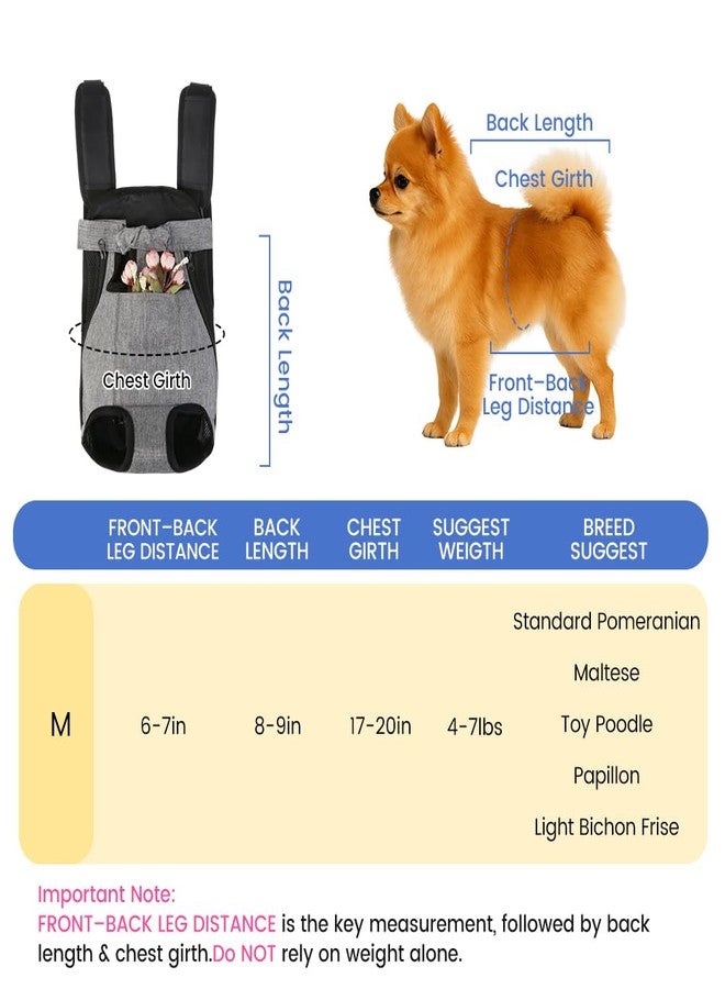 mosago Dog Backpack Carrier, Front Pocket for Essentials, Legs Out Carrying Sling Travel Bag for Small Medium Dogs 4-7 Lbs, Soft Wearable Puppy Chest Carry Backpacks for Walking/Hiking/Camping/Traveling - Image 3