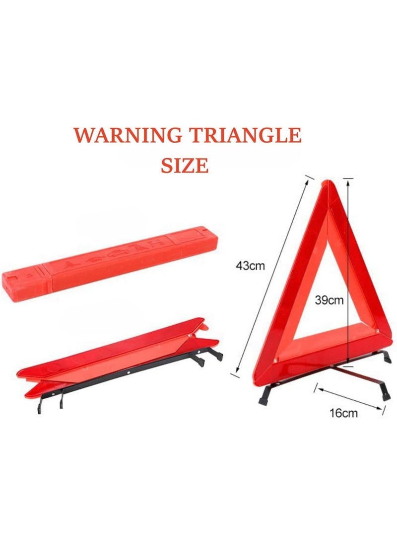 Festive Gallery - Warning Triangle Reflective Safety Emergency Triangle Foldable Road Warning Triangle EU Roadside Hazard Alert Signs with Storage Box for Car Emergencies Accessories - Image 1