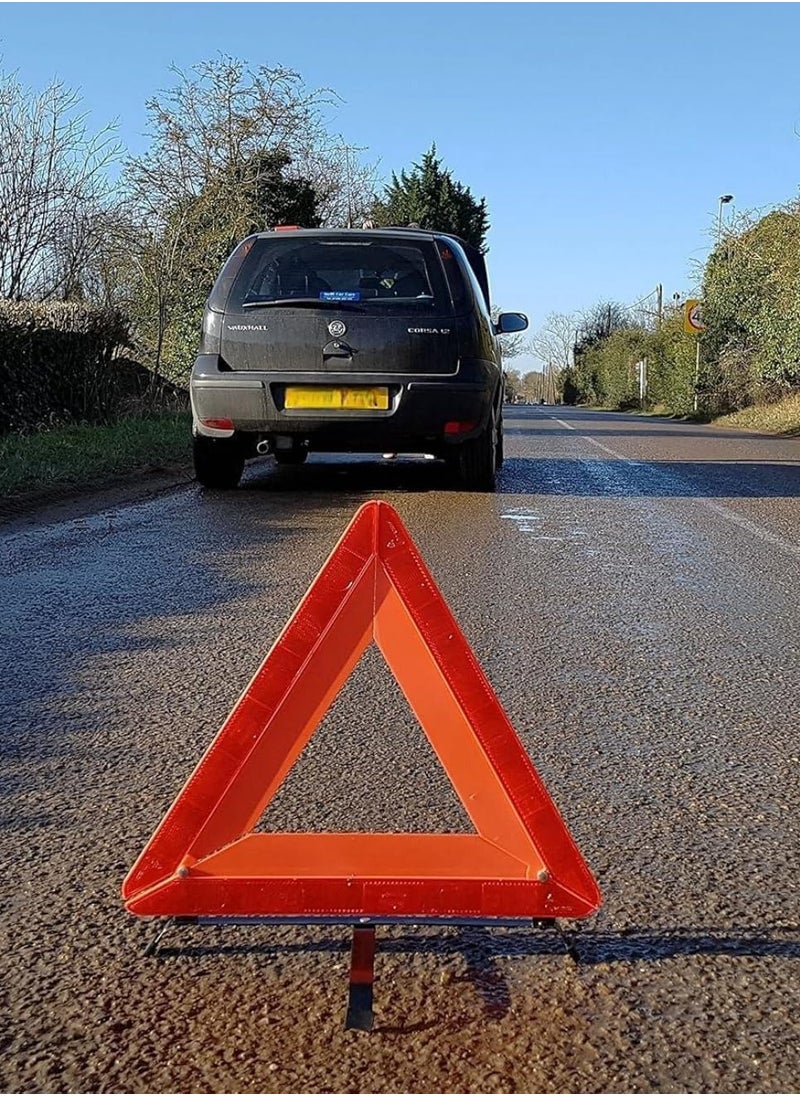 Festive Gallery - Warning Triangle Reflective Safety Emergency Triangle Foldable Road Warning Triangle EU Roadside Hazard Alert Signs with Storage Box for Car Emergencies Accessories - Image 1