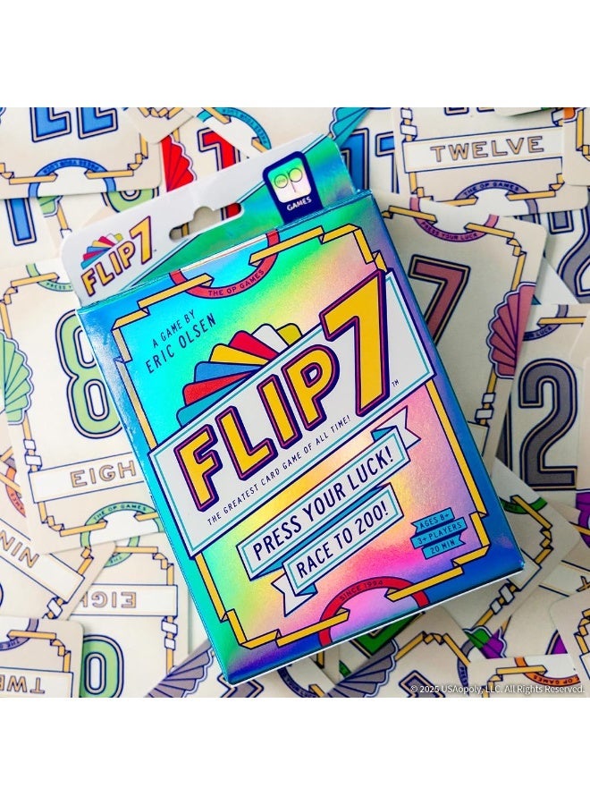 Flip فليب 7، المزيج النهائي بين حظك واستراتيجية، لعبة ورق سريعة الإدمان، سهلة التعلم والتعليم، مثالية لليالي الألعاب، 3+ لاعبين، أعمار 8 وما فوق، 20 دقيقة وقت اللعب - Image 2