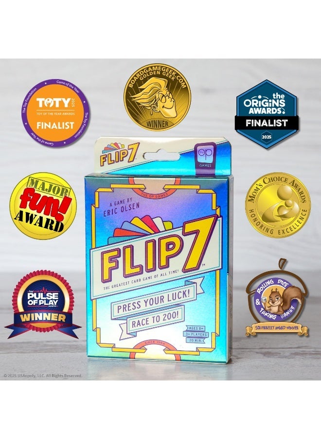 Flip فليب 7، المزيج النهائي بين حظك واستراتيجية، لعبة ورق سريعة الإدمان، سهلة التعلم والتعليم، مثالية لليالي الألعاب، 3+ لاعبين، أعمار 8 وما فوق، 20 دقيقة وقت اللعب - Image 3