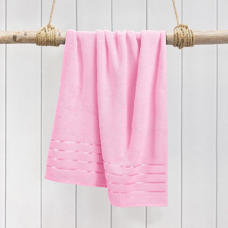 SPREAD SPAIN SPREAD SPAIN 100 Cotton Face Towel Roman Face Towel Set of 2 600 GSM Super Absorbent Soft Quick Dry Towels for Gym Sports Travel Suitable for Acne Prone Skin 30x30cm Pink - Image 3