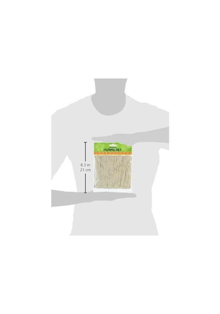 amscan Decorative Fishing Net - 6' x 8' Cotton for Nautical Theme Parties and Home Decor - Image 3