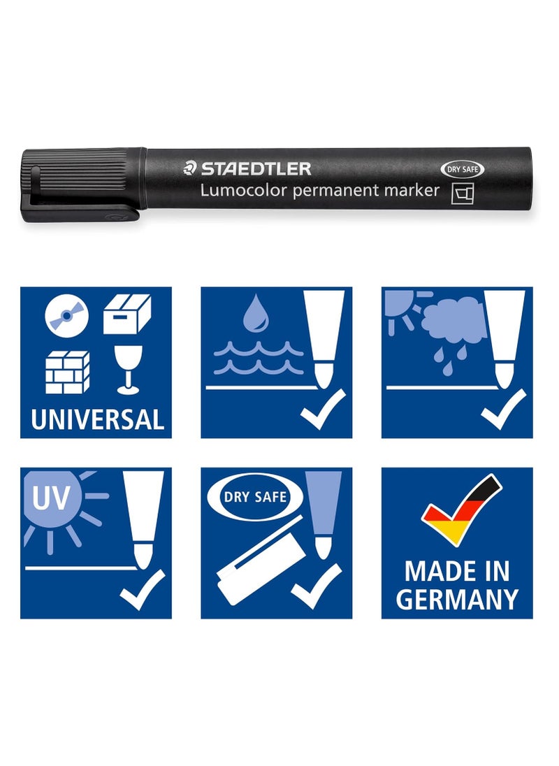 Staedtler 350-9 Lumocolor Permanent Marker, Broad Chisel Tip, Refillable, Blue , Box Of 10 - pzsku/Z3BF646CB4363C4517A3EZ/45/_/1733425495/18a404a9-c2ea-42d4-830c-8c411359190c