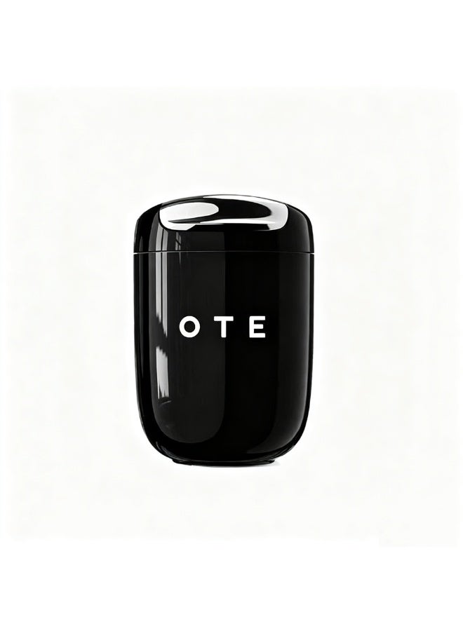 220ml Insulated Coffee Mug,SUS316 Stainless Steel Leak-Proof Travel Cup with Retro Piano Baking Paint, Portable Thermal Cup for Coffee Lovers Black