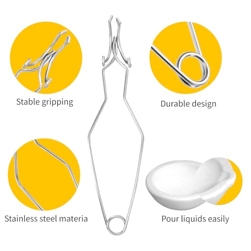 LAIAMER 7pcs Graphite Metal Melting Casting Kit, Including 2 Crucible Tongs, 5-in-1 Graphite Casting Ingot Mold, 4 Quartz Crucibles, Melting Metals Like Gold and Silver - Image 5