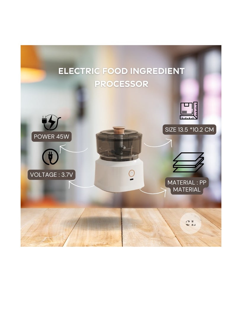CREATIVE LIFE USB Rechargeable 350ml Electric Mini Chopper – Stainless Steel Blade, Detachable Food Mincer for Ginger, Onion, Meat, and Baby Food  - Image 3