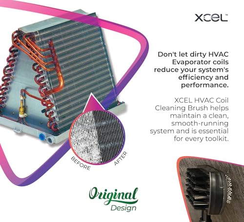 XCEL Advanced HVAC Coil Cleaning Brush for Condenser & Evaporator | Dual-Sided - Image 2