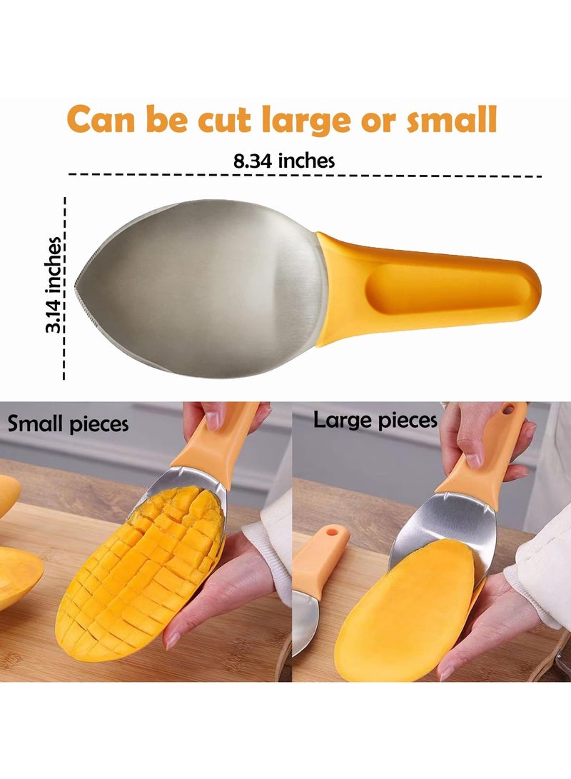 SYOSI Mango Slicer, Mango Cutter Mango Splitter to Separate the pulp Watermelon Cutter Home Fruit Slicer with Non-Slip Handle for Split Mango/Watermelon/Avocado (Orange) - Image 4