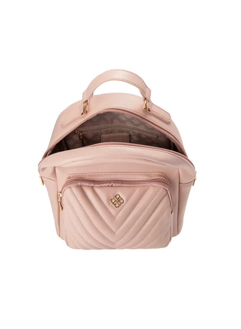Bata Quilted Top Handle Backpack Pink