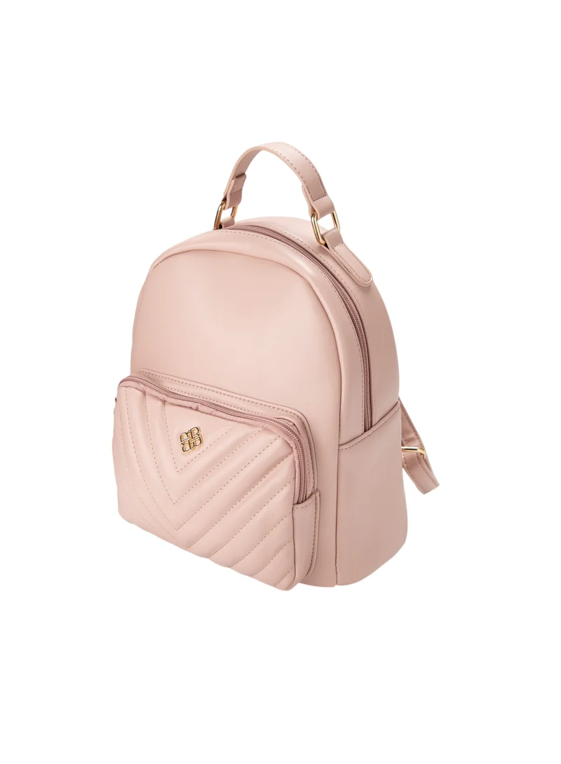 Bata Quilted Top Handle Backpack Pink
