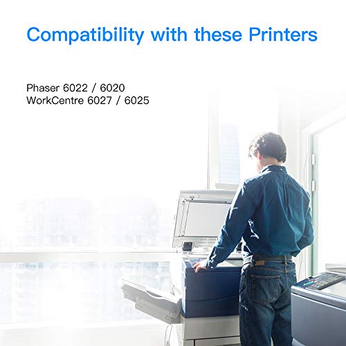 LxTek خرطوشة حبر معاد تصنيعها من LxTek بديل ل Xerox WorkCentre 6027 6025، Phaser 6022 6020 (1 أسود 106R02759، 1 أزرق 106R02756، 1 وردي 106R02757، 1 أصفر 106R02758، 4 عبوة) - Image 2