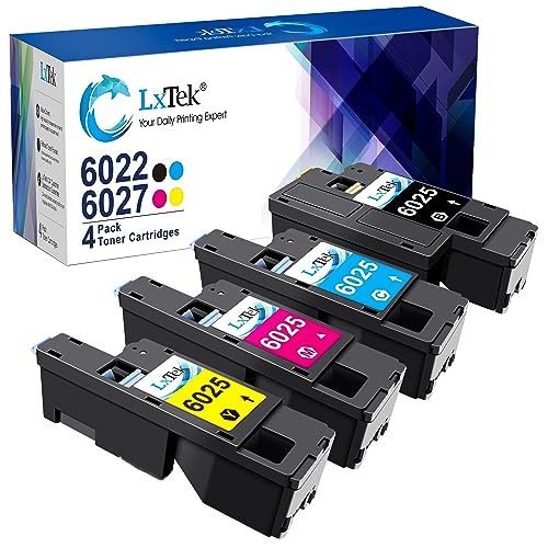 LxTek خرطوشة حبر معاد تصنيعها من LxTek بديل ل Xerox WorkCentre 6027 6025، Phaser 6022 6020 (1 أسود 106R02759، 1 أزرق 106R02756، 1 وردي 106R02757، 1 أصفر 106R02758، 4 عبوة) - Image 1