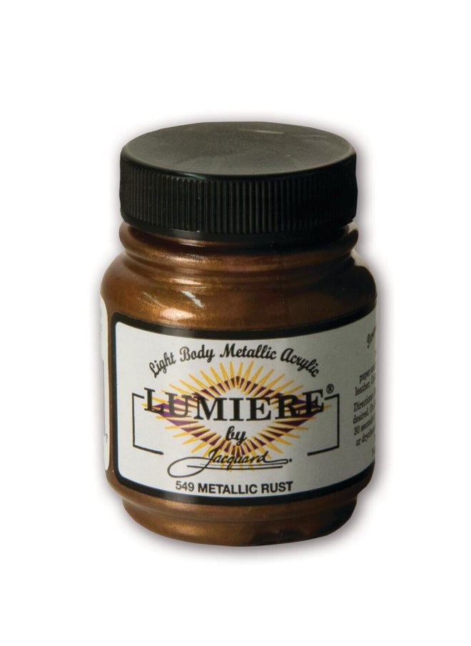 Jacquard Lumiere Metallic And Pearlescent Paint 2.25 Oz, 549 Metallic Rust  - Image 1