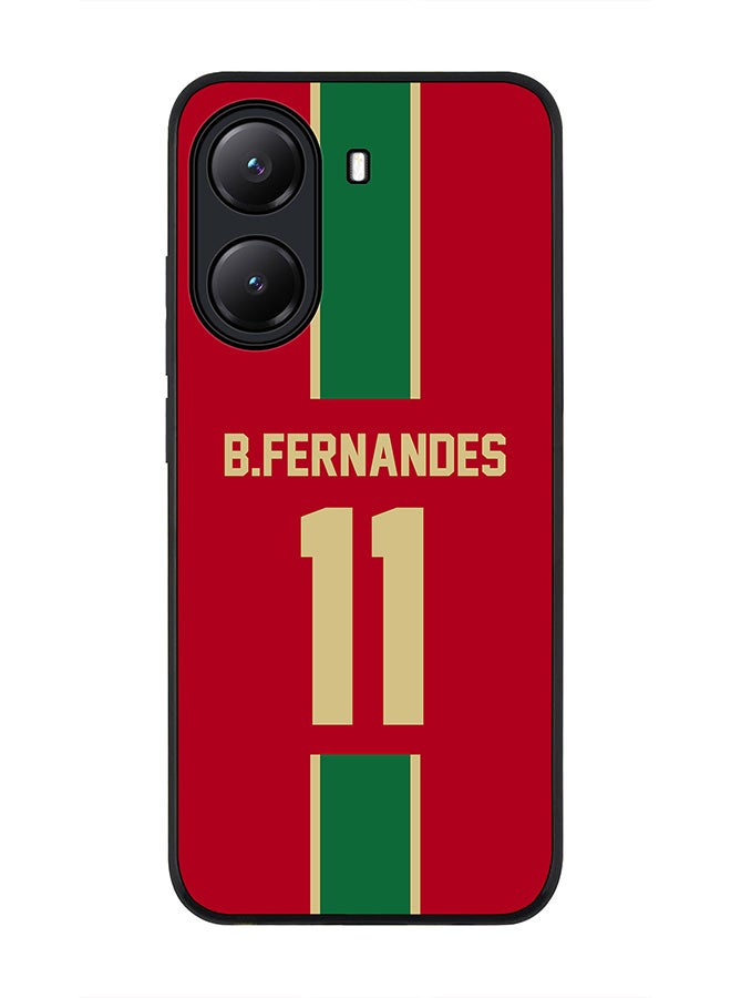 Stylizedd For Xiaomi Poco X7 Pro 5G Case,Slim fit Camera Protection, Shockproof Thin Phone cover  - Football  Portugal, B.Fernandes - Image 1