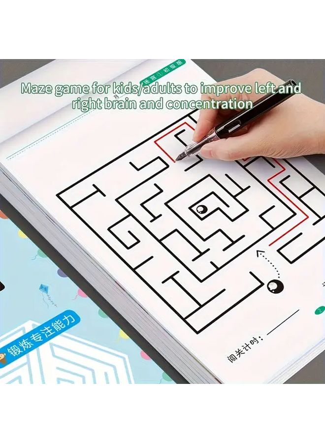 كتاب نشاط المتاهة للمبتدئين للأطفال بعمر 3 سنوات بمستويات صعوبة تفاعلية 4 - Image 5