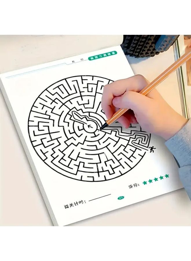 كتاب نشاط المتاهة للمبتدئين للأطفال بعمر 3 سنوات بمستويات صعوبة تفاعلية 4 - Image 4