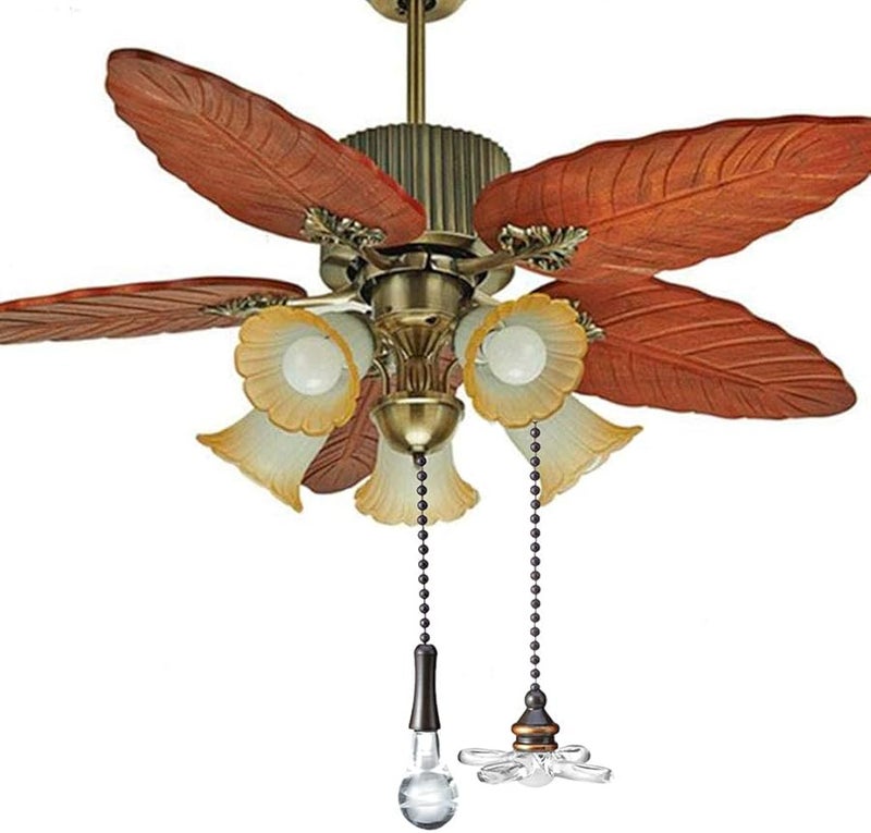 أداة تمديد سلسلة مروحة السقف العتيقة - موصل خرزي زخرفي - قطعتان - Image 5