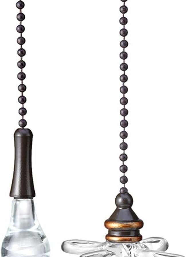 أداة تمديد سلسلة مروحة السقف العتيقة - موصل خرزي زخرفي - قطعتان - Image 1