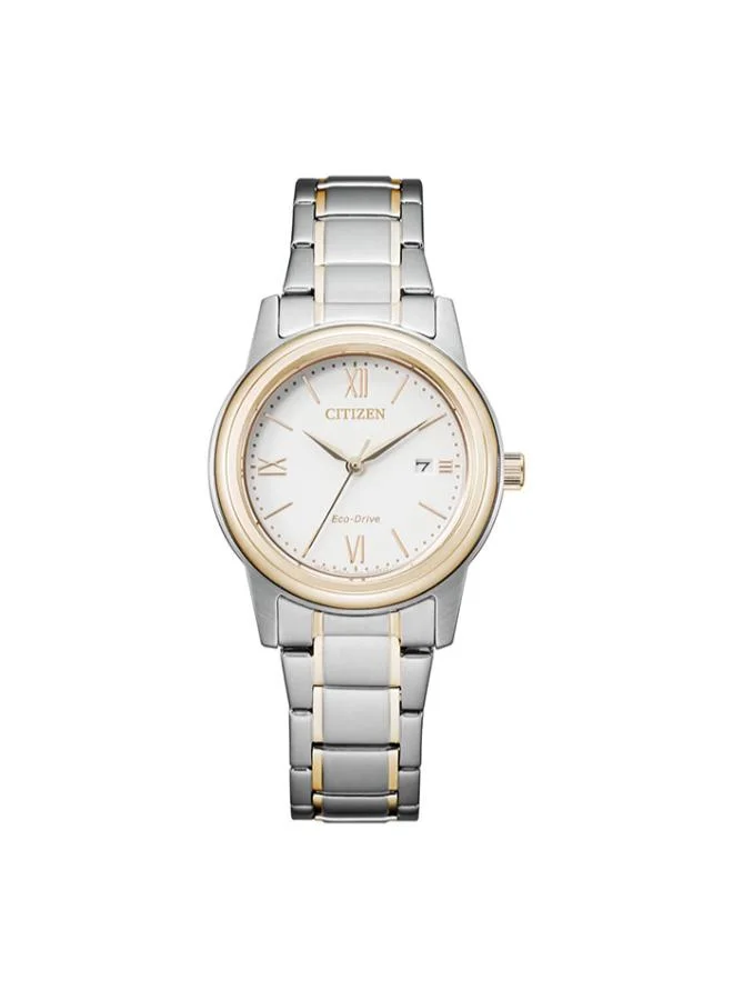 CITIZEN Women's Stainless Steel with Two-Tone Rose Gold Plating Strap Analog Watch FE1226-82A - 30 mm