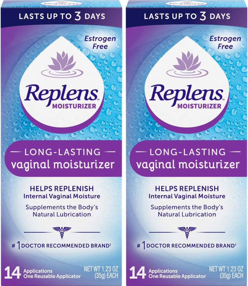 Long Lasting Vaginal Moisturizer, 14 Applications 1.23 oz (Pack of 2)